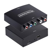 YPbPr R/L to HDMI 호환 변환기 1080P 컴포넌트 비디오 컨버터 DVD HDTV 모니터 프로젝터용 오디오 어댑터 분배기, 프랑스