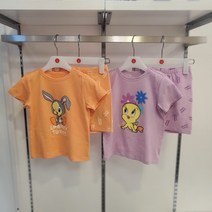 래핑차일드 부평점 루니툰 캐릭터의 에어리쿨 루니툰 반팔 상하세트 B3329-7I4-O5 LHC