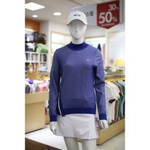 루이까스텔 골프의류 2022 F/W 가을 겨울 상품 여성 전판 사선 자카드 터틀 니트티셔츠