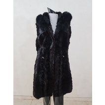 [중고] 블랙그라마 후드 롱코트 55~66 (NB10626)