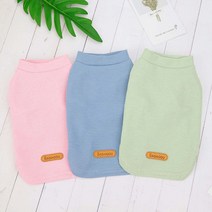 펫라이엇 강아지옷재고정리 고양이 와플 크루넥 실내복 티셔츠, SL1-21_블루