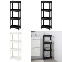 이케아 선반유닛 VESKEN 베스켄 선반유닛 블랙 36x23x100 cm, Shelf