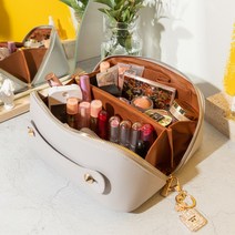 하루더봄 화장품 파우치 대용량 메이크업 가방 이너백 4color, pink, 1개