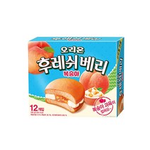 복숭아 과육이 씹혀요 오리온 후레쉬베리 복숭아 336g(12개입) 4개, 336g