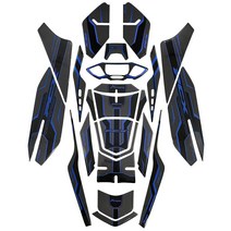 2021 혼다 PCX125 탱크 패드 사이드 데칼 카울 카본 우레탄 스티커 세트, Blue - 블루