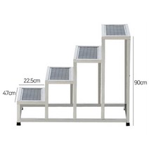 스텐 미니계단 스테인리스 철제 작업발판 안전발판 계단 사다리 계단발판 1단 2단 3단 4단, 4단 계단식발판