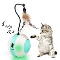 냥이 LED 레이저 고양이 장난감 자동 방향전환 행동유발 자동장잔감, 핑크