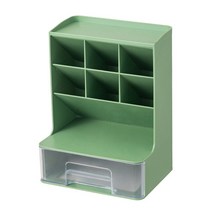 라라하우스 디바이더 데스크 오가나이저 수납 정리함, 그린 투명