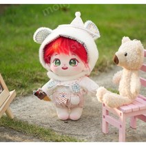 20cm 무속성 솜인형 여자 솜깅이 몸체 아이돌인형 목화솜 면 봉제인형 선물, 20cm(옷 제외), 만징(출생증명서 포함)