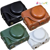네디아 소니 카메라 zv-1f 가죽 속사 풀커버 케이스, 블랙, 1개