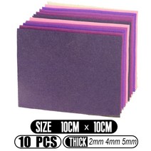 원단샘플 원단스와치 패브릭천 2세트 Teramila-다채로운 DIY 펠트 직물 1-5mm 두께 공예 재료 폴리에스, 03 W1C1-1_02 15CM x 15CM
