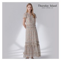 [국내정식매장] 써스데이아일랜드 티셔츠 [Thursday Island] 여성 페이즐리 보더 원피스(T214MOP277W)