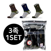 장목 남성 양말 등산/스포츠 3족 세트 발목보호 벗겨짐방지, 혼합