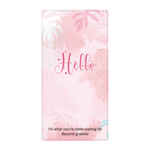 메리롱 선물 포장용 패턴 직사각 감사스티커 5x10cm 50매, 헬로B