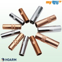 호암 용접부품 CO2노즐 350A 500A 동 도금 황동 16 17.5 19mm ECONO, (7) 350A(ECO) 16mm황동(50개), 1개