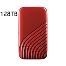 고속 휴대용 SSD 500GB 1TB SSD 타입-C USB3.1 16TB 8TB 외장 솔리드 스테이트 드라이브 노트북 PS4 용 2TB 1TB 모바일 하드 드라이브, 128TB Red