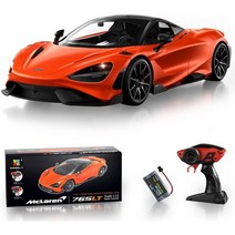 RC자동차 트럭 MIEBELY 자동차 McLaren Rc Cars 성인을위한 12kmh 빠른 모델 헤드 라이트가 112 스케일 74V 900mAh 장난감 공식 어린이 연령12 세, 주황색