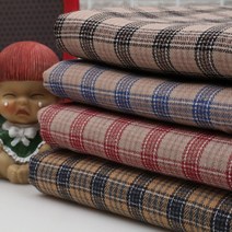 315 탐나요원단 면 체크원단 4컬러, 블랙베이지