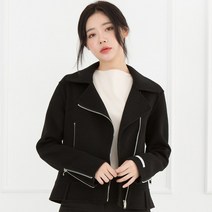 스텔라비 WOMENs WOOL HANDMADE RIDER JACKET BLACK