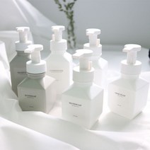 거품형 일반형 사각 리필용 욕실디스펜서 호텔 리필용 디스펜서 세제통 샴푸통 2사이즈, 거품형라지화이트핸드솝, 거품형라지화이트핸드솝