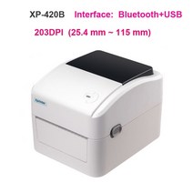 라벨 프린터 바코드 네임스티커 기계 휴대용 라벨기, 420b bt 및 USB, 협력사, 영국 플러그