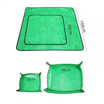 화분받침 튼튼한 바닥 매트 카펫 러그 실용 다기능 꽃 냄비 녹색 분재 즙이 많은 Foldable Potting Tarp for Plant, [02] S