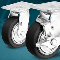 5인치캐스터 운반구 달리 중량 고무 바퀴, 경중량용TRO5인치검정브레이크