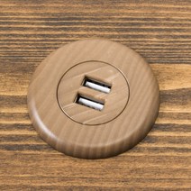 가구 매립형 USB 충전기 5V 2A 빌트인 스마트폰 USB DIY 전원공급, 오크