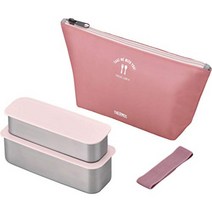 써모스 도시락 2단 슬림 프레시 런치 박스 635ml 더스티 핑크 DSA-604W DTP, 635ml_더스티 핑크, 단일옵션