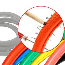 솔리드타이어 에어리스 튜블리스 노펑크 타이어 700x23C 28인치 1P 색상선택, G그린, 1개