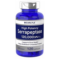 Carlyle Serrapeptase 120000 SPU 칼라일 세라펩타제 120000 SPU 120캡슐, 120정, 1개
