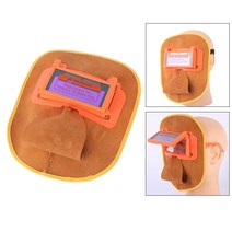 용접면 자동용접면 자동차광면 용접마스크 전자면 보호면 가죽 접 마스크 후드 암소 편안한, 한개옵션0