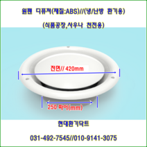 환기구//ABS원팬형디퓨져//420*250파이//PVC디퓨져//피스타입, 420*250파이
