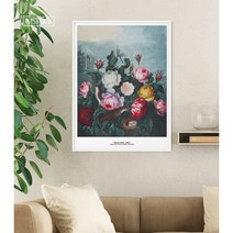 아이엠스톡 인테리어 액자 Roses 장미 식물 011 캔버스액자, 화이트원목