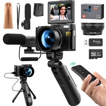 4K 디지털 카메라 울트라 48MP 사진 비디오 촬영 세트 하이엔드 입문용 브이로그 이상적인 컨텐츠 크리에이터 키트 마이크 여행, 1.Package 2 - No Card