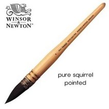 윈저앤뉴튼 퓨어 스쿼럴 포인티드 수채붓 낱개 다람쥐털 둥근붓 / 옵션선택, 0호