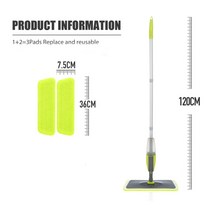 스프레이 걸레 바닥 청소 with refillable spray bottle washable pad for home Kitchen hardwood 라미네이트 우드 세라믹 타일 클리, green with 3pcs pads_CHINA