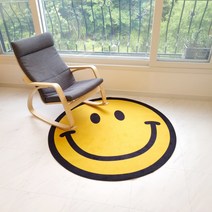 코메샵 스마일 러그 원형 거실 아이방 카페트 미니 침대러그