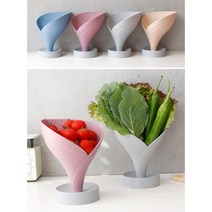 물빠짐 야채접시 4color / 깔때기 겸용, 블루