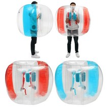 트램펄린 실내놀이시설 어린이 아기방방이 120cm 성인 zorb 공 거품 바디 범퍼 공 스포츠 게임 피트니스 공 부모-자식 레크리에이션 스포츠 싸움 공 2인용트램폴린, 레드 120cm