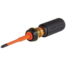 Klein Tools 32293 절연 드라이버 플립 블레이드 2 in 1 세트 #2 필립스 0.6 cm(14 인치) 일자 팁 양면
