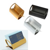 데스크 책상 명함 스텐 논슬립 케이스 거치대 레드, 블랙
