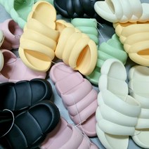 프롬더핸드 구름 거실 실내 층간소음 사무실 쿠션 덧신 eva 여름 푹신한 마카롱 홈 무소음 산후조리원 여성 커플 발편한 슬리퍼 실내화, 아보카도