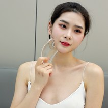 다원GIFT 얼굴 바디 경락 지압 괄사도구 3D 마사지기+벨벳파우치, 투명 × 2개