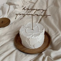 우드토퍼 생일 케이크픽 케이크토퍼 50일 100일 500일 두돌 생일상, 케이크픽(우드happy yourday)