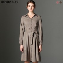 보니알렉스 보니알렉스(BONNIE ALEX) 체크 페플럼 셔츠 원피스 (택가격:159000원)