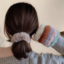 (1+1 곱창머리끈) 에코퍼 겨울 곱창밴드 머리끈 7컬러 택 2