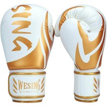 정품 직수입 위싱아이바 복싱 권투 글러브 WESING 남성용 권투 장갑 14온스 MMA 트레이닝 스파링 장갑 16온스 펀치 장갑, 하얀색, 8온스
