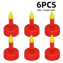 스프링쿨러 6PCS DIY 병 캡 스프링클러 ID-26.5MM 구경 작은 노즐 PVC 플라스틱 급수 스프레이 헤드 분재 화려하고 밝음 관개 도구, [01] Ax6pcs