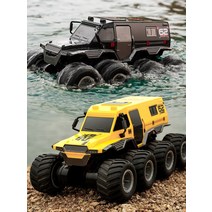 4륜구동 몬스터트럭rc카 탱크 레이싱 수륙양용rc카, 02.리튬배터리2개 약90분, 01.대형  수륙양용차 블랙